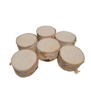 6pc 1.5"-2" Birch Wood Ronds 1" thick